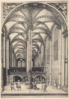 Interior of the Church of Saint Maria Magdalena with the Parable of the Offering of the Widow.