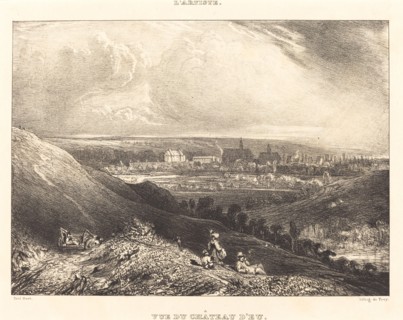 View of the Chateau d'Eu (Vue du Chateau d'Eu), 1834.