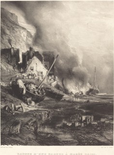 Radoub d'une Barque à la Marée Basse (Refitting of a Ship at Low Tide), 1833.