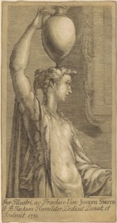 Woman Standing Holding a Jar on the Head, 1731.
