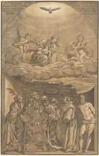 The Virgin and Child in the Clouds with Six Saints, 1742.