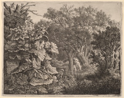 Landscape with Large Leaves and Three Satyrs, c. 1800.