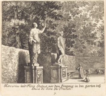 Statues of Mercury and Flora, Gardens of Duke di Sora, Frascati, 1681.