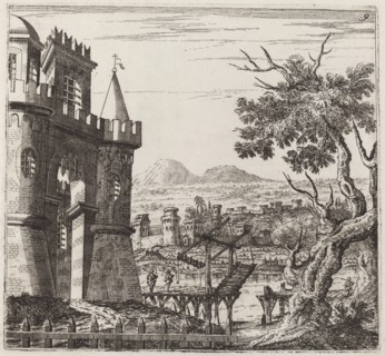 Landscape with a Castle and a Drawbridge, before 1753.