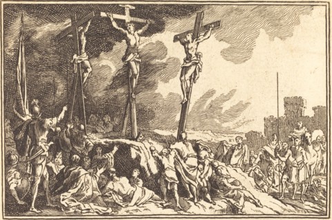 Christ on the Cross between the Two Thieves. Creator: Unknown.