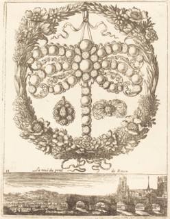 La veue du pont de Rouen, probably 1665.
