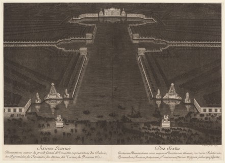 Illuminations autour du grand Canal de Versailles, 1676.