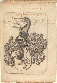 Coat of Arms with a Lion and Unicorn, c. 1480/1490.