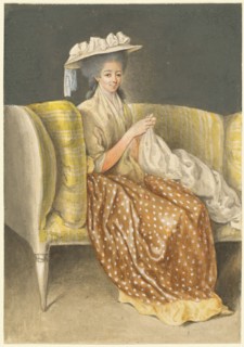Portrait of a Lady Sewing.