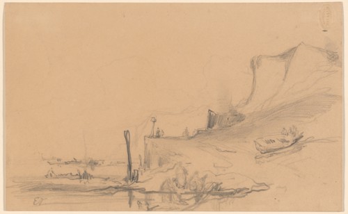 A Coast Road with Cliffs in the North of France, c.1830.