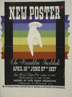 New poster. The Franklin institute, c1937.
