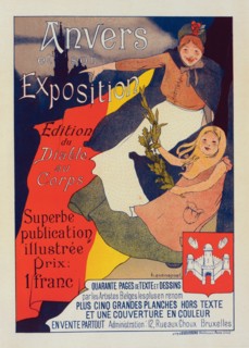 Affiche belge pour la publication "Anvers et son Exposition"., c1898. [Publisher: Imprimerie Chaix; Place: Paris]