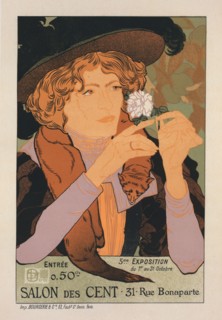 Affiche pour le Salon des Cent, "5e Exposition d'Art"., c1896. [Publisher: Imprimerie Chaix; Place: Paris]