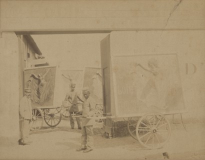 Carts with Folies Bergère posters, 1893.
