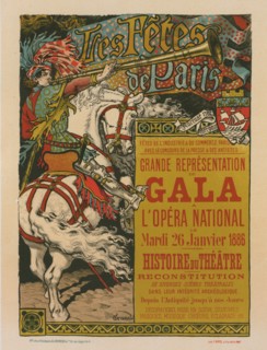 Affiche pour les "Fêtes de Paris"., c1897. [Publisher: Imprimerie Chaix; Place: Paris]