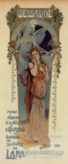Affiche pour la représentation de l'opéra "Messaline" au Casino de Monte-Carlo., c1899. Creators: V Guillet, Vincent Lorant-Heilbronn.