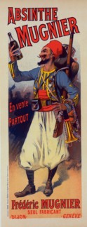 Affiche pour l' "Absinthe Mugnier"., c1898. [Publisher: Imprimerie Chaix; Place: Paris]