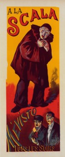 Affiche pour les représentations de "Mévisto" à la Scala., c1898. [Publisher: Imprimerie Chaix; Place: Paris]