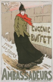 Affiche pour le Concert des Ambassadeurs, "Eugénie Buffet"., c1896. [Publisher: Imprimerie Chaix; Place: Paris]