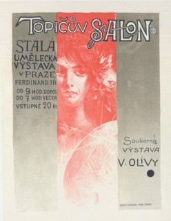 Affiche tchèque pour une Exposition au "Topic Salon", c1898. [Publisher: Imprimerie Chaix; Place: Paris]