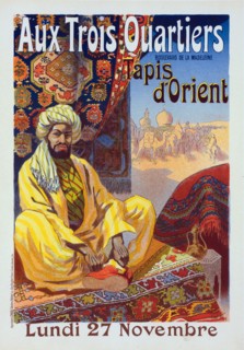 Affiche pour les "Trois Quartiers"., c1900. [Publisher: Imprimerie Chaix; Place: Paris]