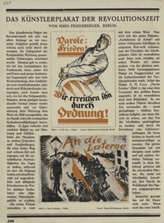 Das Künstlerplakat der Revolutionszeit, c1919. [Publisher: M. Schildberger [etc.]; Place: Berlin]