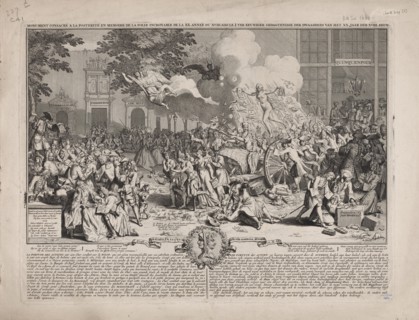 Monument consacré a la posterité en memoire de la folie incroyable de la XX. année du XVIII..., 1720 Creator: Bernard Picart.