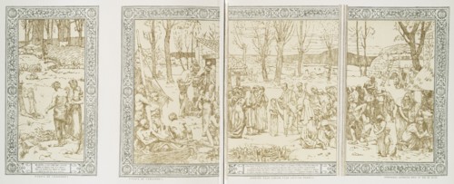 Affiche pour l'Union pour l'Action morale, "l'Enfance de Sainte Geneviève"., c1897. Creator: Pierre Puvis de Chavannes.