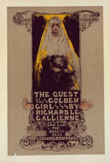 Affiche américaine pour le roman "la Prière de la Vierge d'or", c1898. [Publisher: Imprimerie Chaix; Place: Paris]