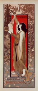 Affiche espagnole pour la "Maison A. et E. Napoléon", photographes, à Barcelone, c1900. Creator: Alexandre de Riquer.