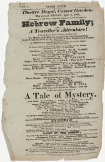 Hebrew Family, or, a traveller's adventure, c1825. Creator: Royal Opera House.