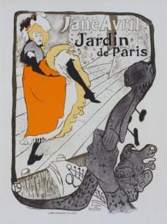 Affiche pour le Jardin de Paris "Jane Avril"., c1898. [Publisher: Imprimerie Chaix; Place: Paris]