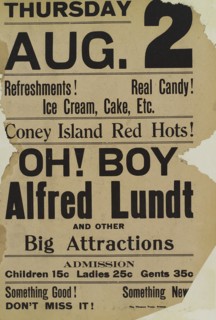 Poster for August 2, 1910 stage production Oh! Boy starring Alfred Lunt., 1910.