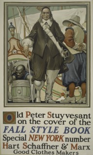 Old Peter Stuyvesant on the cover of the Fall style book, c1911.