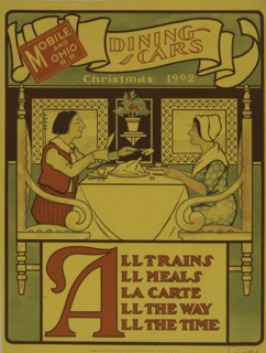 Mobile and Ohio r. r. dining cars Christmas 1902, c1895 - 1917.