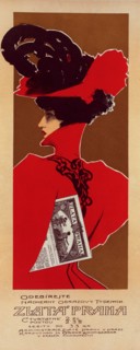 Affiche pour le journal illustré "Zlata Praha", c1899. Creator: Unknown.