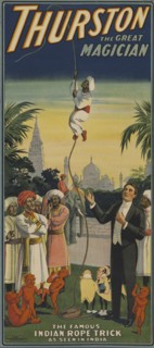 Thurston the Great Magician: the famous Indian rope trick, c1910. Creator: Unknown.