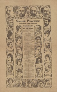 Souvenir programme for the benefit of New York's poor: Metropolitan Opera House,  1897-02-09.