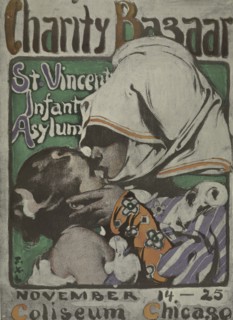 Charity bazaar St. Vincent infant asylum, c1901.