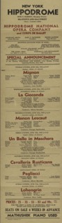 Hippodrome National Opera Company and Corps de Ballet, c1934-06-12 - 1934-06-17. [Place: New York]