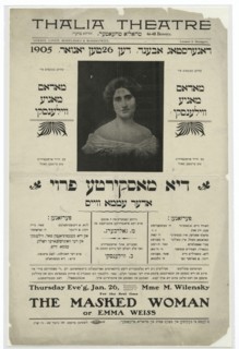 Di maskirte froy, oder, Emma Vays, c1905-01-26. Creator: Unknown.