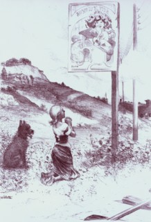 La Pieuse Erreur", dessin original pour les "Maîtres de l'Affiche", c1899. Creator: Adolphe Willette.