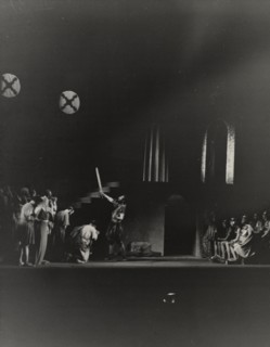 Man raising sword, 1938.