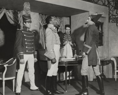 Louis Shaye and three men, 1938.