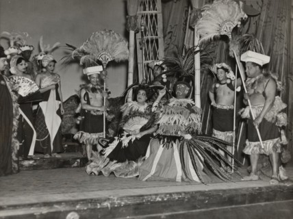 Edward Fraction as the Mikado and Mabel Walker as Katisha, 1938.