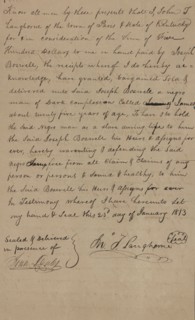 Bill of Sale: James, 1813-01-23.
