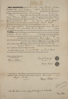 Indenture of Rachel Trusty, 1841-08-11.