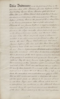 Indenture of Jemima, Amity Hall Estate, 1820.