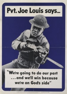 Pvt. Joe Louis says --"We're going to do our part ..."..., 1942.