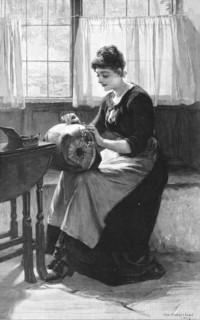 ''Lacemaking"; after William H Weatherhead, R.I.',1890. Creator: Unknown.